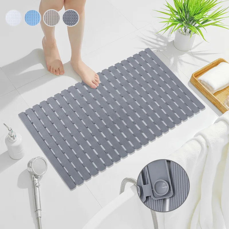 Bamboo Bath Mat - 1 قطعة حصيرة حوض الاستحمام غير