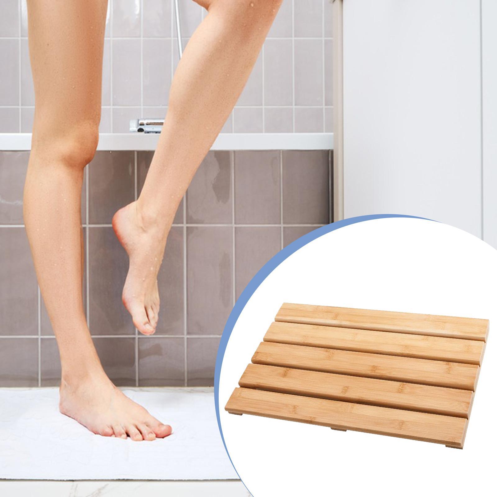 الخيزران حمام حصيرة أنيقة الثق - مراجعة Bamboo Bath Mat وسعره