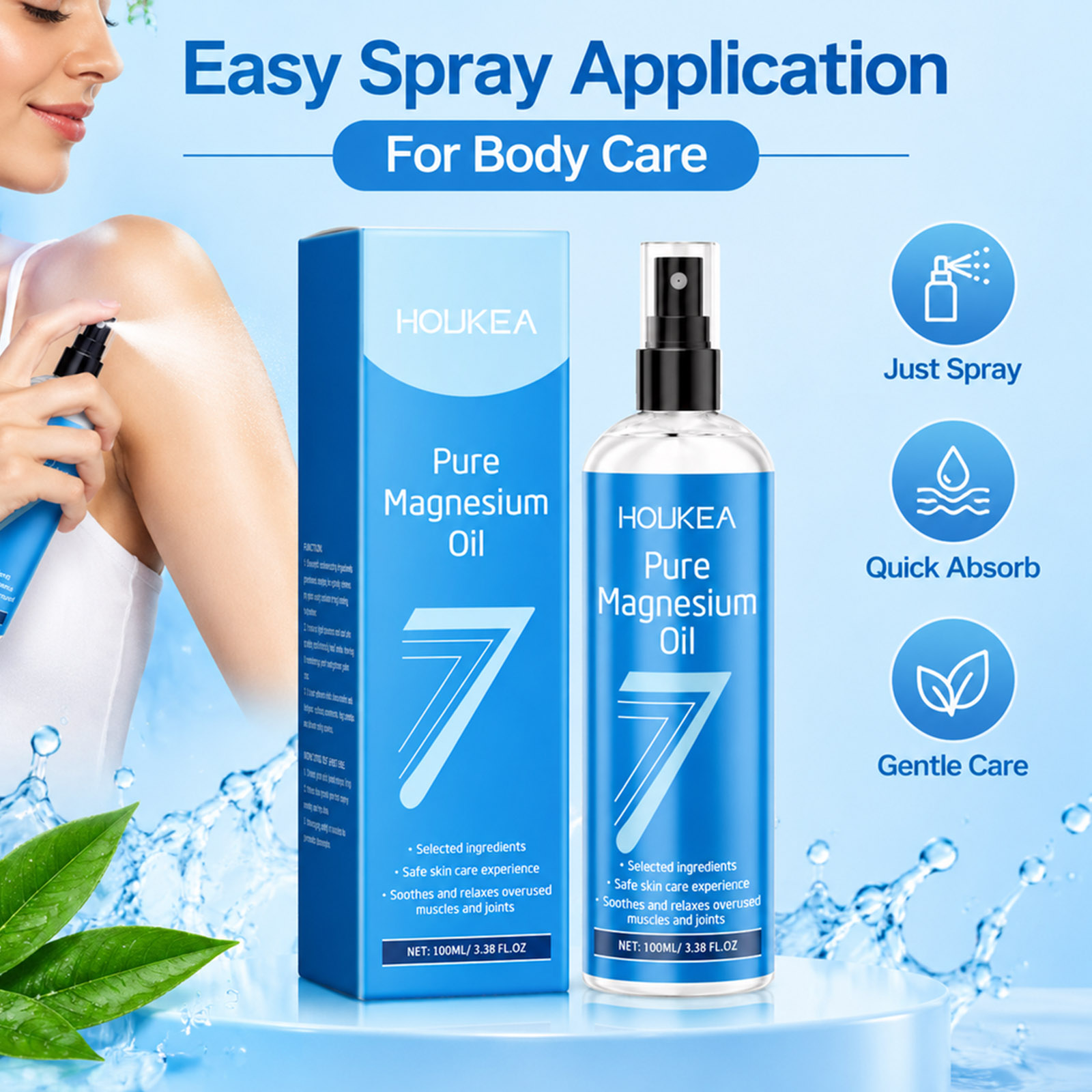 زيت المغنيسيوم النقي، بخاخ 100 - مراجعة Bath Salts Magnesium وسعره